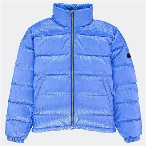 dior monogram puffer jacket blue|Dior puffer jacket navy.